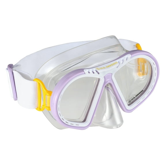 U.S. Divers Toucan Junior Snorkel Mask (White & Purple)