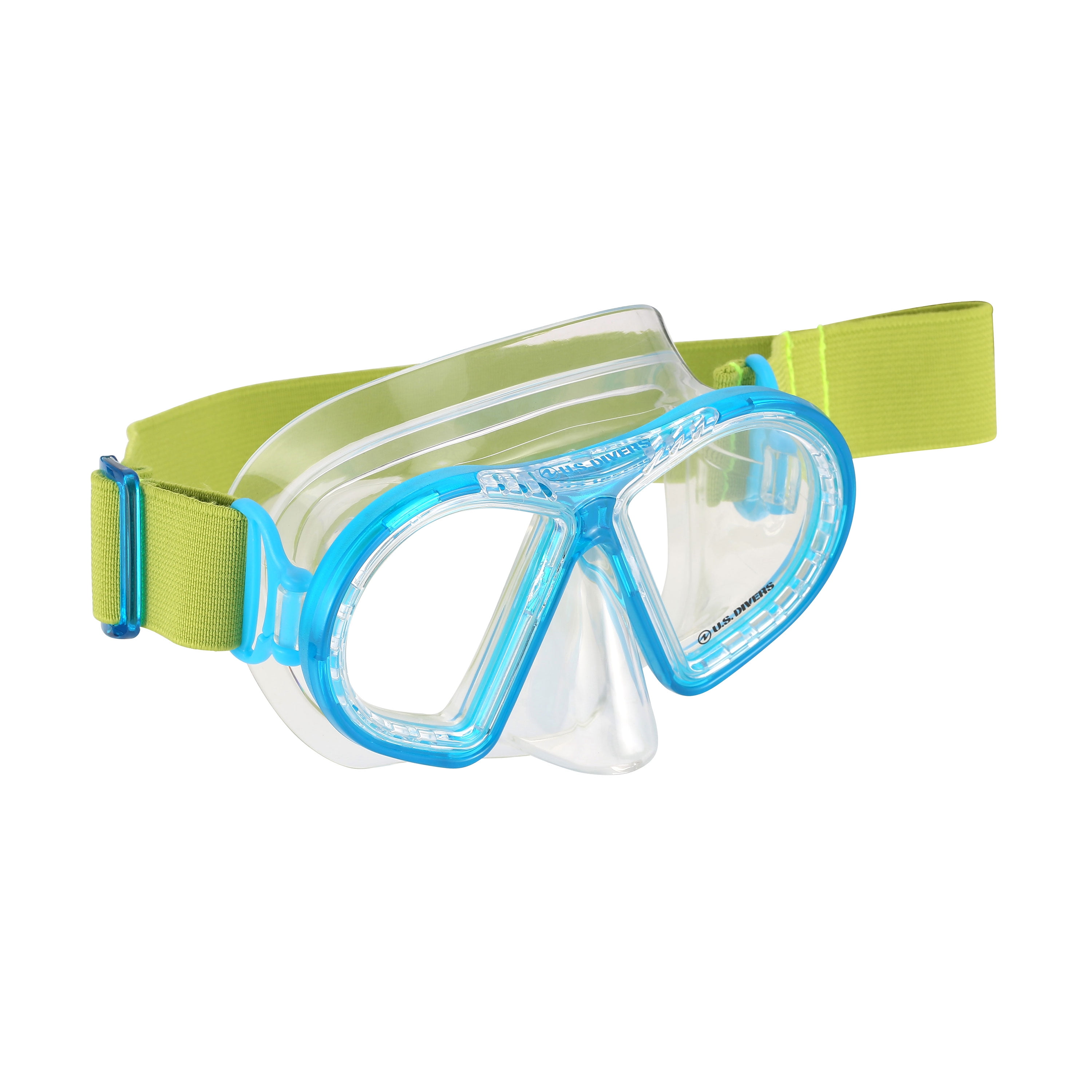 (Blue) Easy U.S. Divers 6+ Fabric Ages Mask Toucan Adjust Strap Kids Jr Snorkeling