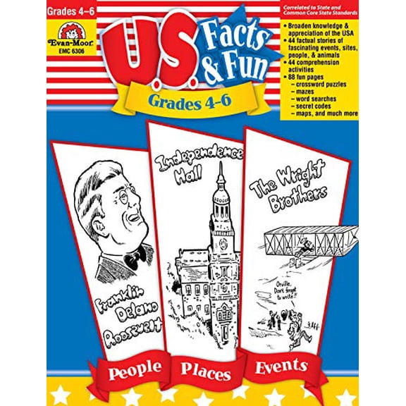 Pre-Owned U.S. Facts & Fun, Grades 4-6 (Paperback) 159673003X 9781596730038