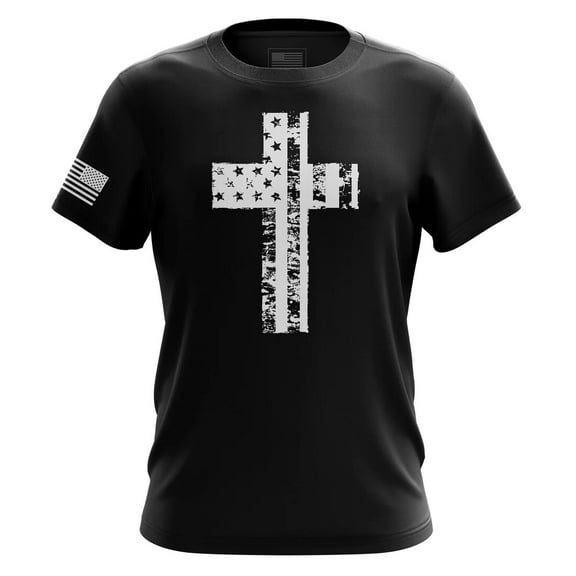 American Flag Patriotic Men’s T-Shirt, Lightweight Classic Fit Short Sleeve Shirt