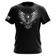 U.S Flag Patriotic Military Army Eagle Warfare Printed Mens T Shirt, Made from 100% Cotton Material, Versatile & Functional American Flag Shirt Design