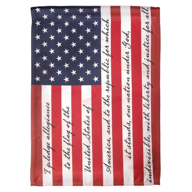 Patriotic Red and White Polyester Outdoor Garden Flag