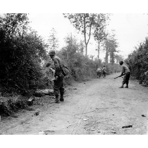 U.S. Infantry Fighting In The Hedgerows Of Normandy. The Walls Of Stone History (36 x 24)