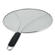 U.S. Kitchen Supply 13 Stainless Steel Fine Mesh Splatter Screen with Comfort Handle and Resting Feet