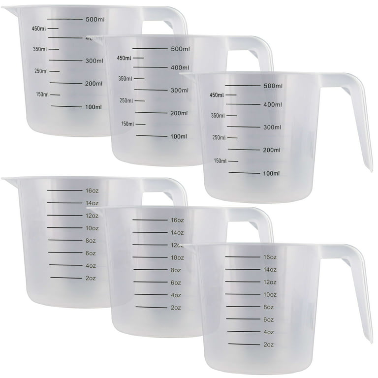 6 - 8 oz (250 ml) Plastic Graduated Measuring Cups, Kitchen, Ounce