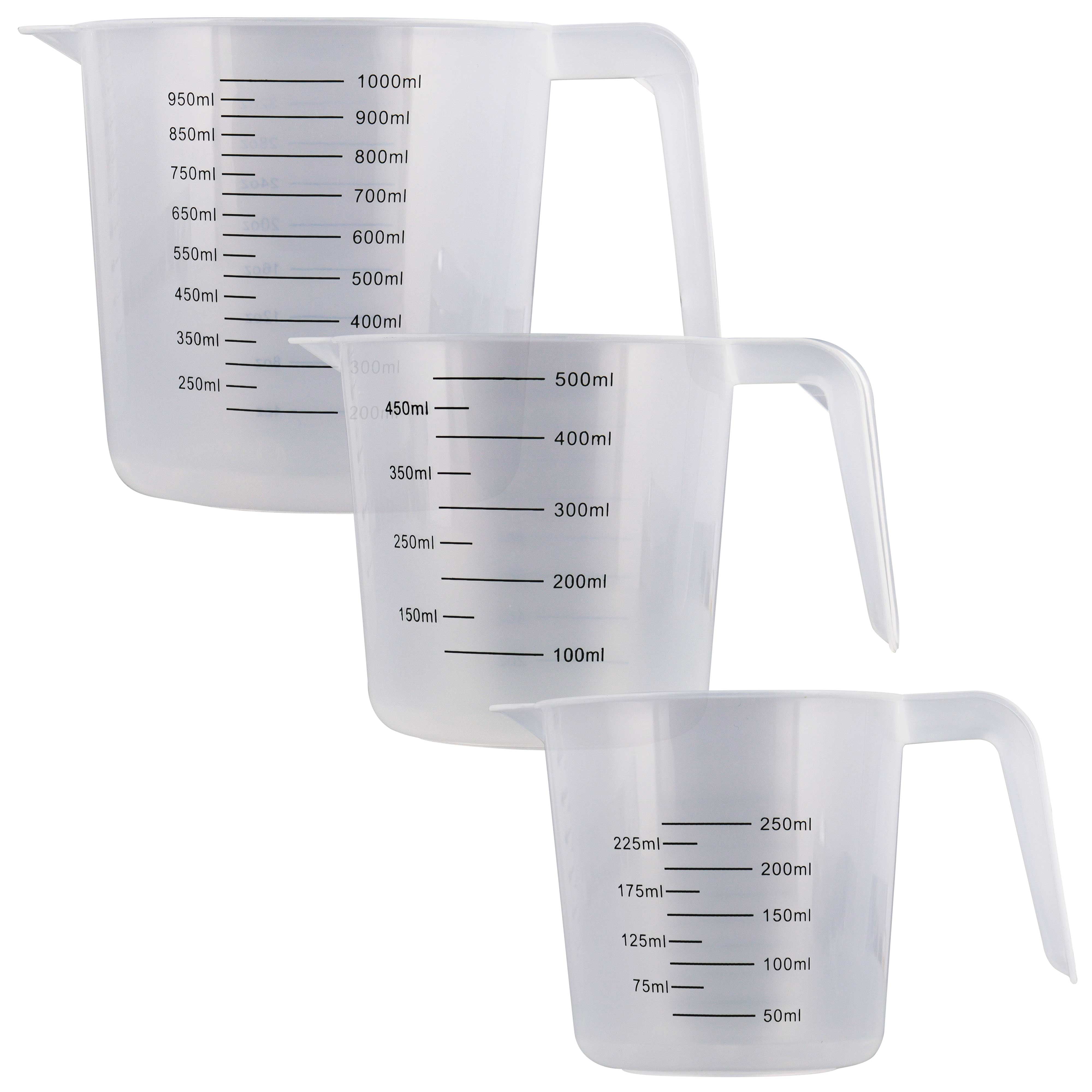 4-Piece Angled Liquid Measuring Cups Set - Mini Oz, 1, 2 and 4 Plastic –  KPKitchen