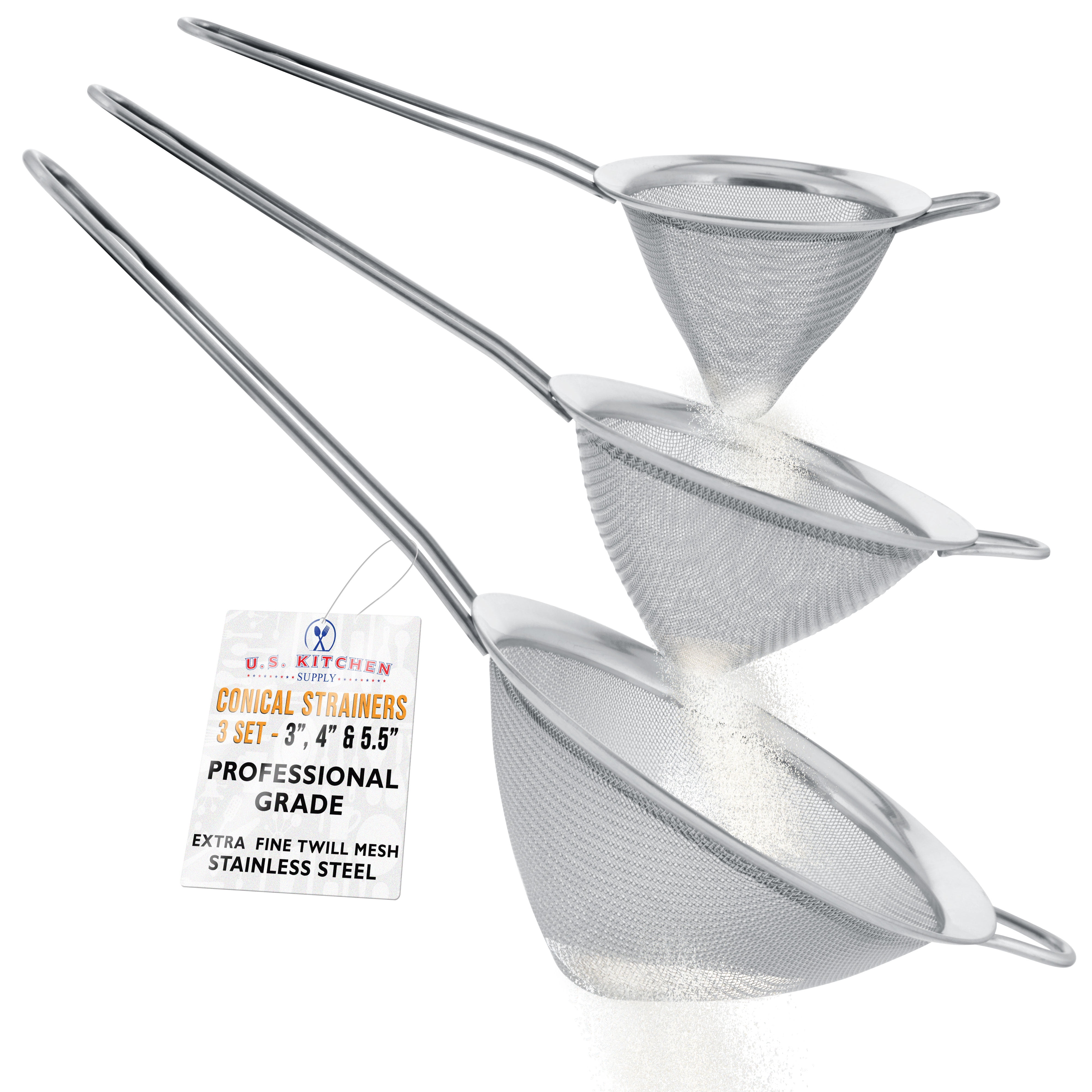 U.S. Kitchen Supply Conical Strainer - Thumbnail 3