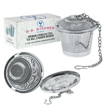 U.S. Kitchen Supply Stainless Steel 2" Tea Ball Strainer Infuser (2 Count)