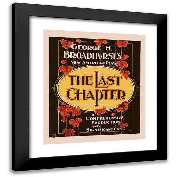 U.S. Lithograph Co. 12x14 Black Modern Framed Museum Art Print Titled - The Last Chapter (1910)