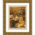 thumbnail image 1 of U.S. Lithograph Co. 12x14 Gold Ornate Wood Frame and Double Matted Museum Art Print Titled - The Old Reliable Mcfadden's Flats Everything New. (1902), 1 of 4