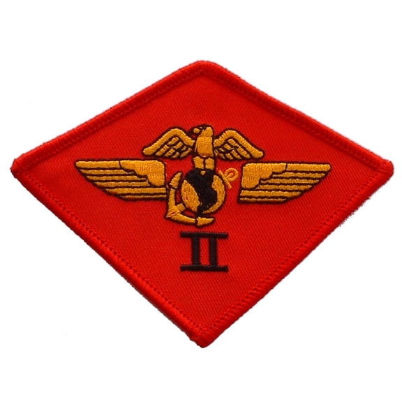U.S.M.C. 2nd Marine Aircraft Wing Patch Red & Yellow 3"