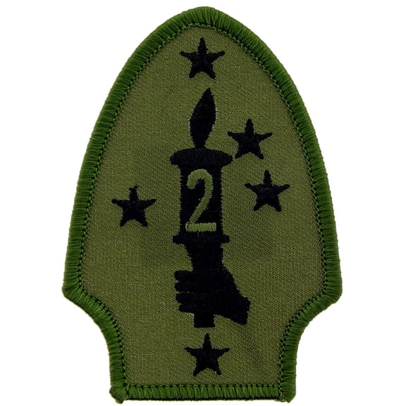U.S.M.C. 2nd Marine Division Patch Green 3"