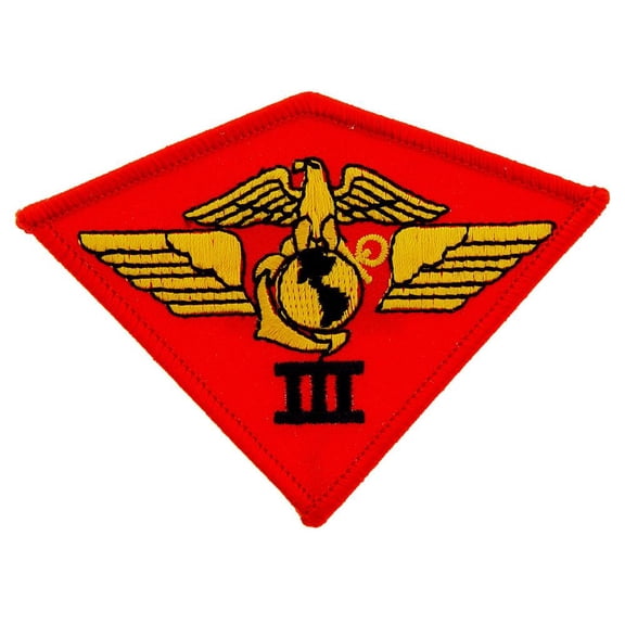 U.S.M.C. 3rd Airwing Patch Red & Yellow 3"