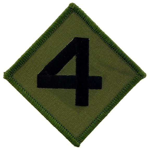 U.S.M.C. 4th Marine Division Patch Green 3"