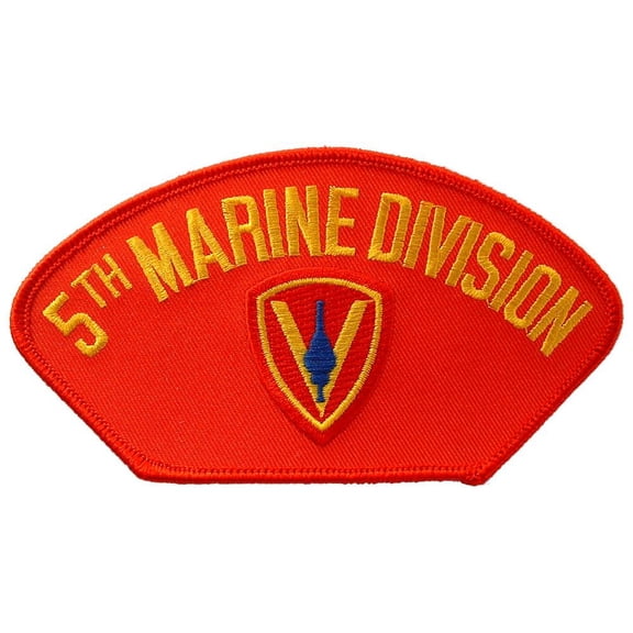 U.S.M.C. 5th Marine Division Hat Patch 2 3/4" x 5 1/4"