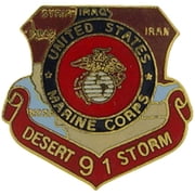 Eagle Emblems P15575 Pin - Desert Strom USMC, Map - 1 in.