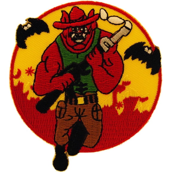 U.S.M.C. Devil Dog Patch Red & Yellow 3"
