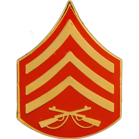 Eagle Emblems P64027 Rank - USMC, E5, Sergeant - Clear - 0.88 in. Wide