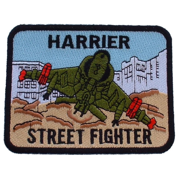U.S.M.C. Harrier Street Fighter Patch Brown & Green 3"