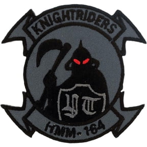 U.S.M.C. Knightriders HMM-164 Patch Green 3 1/2"