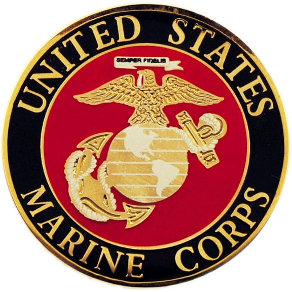 Eagle Emblems P13771 Pin - USMC Logo E - Reg, Silver & Gold - 1 in.