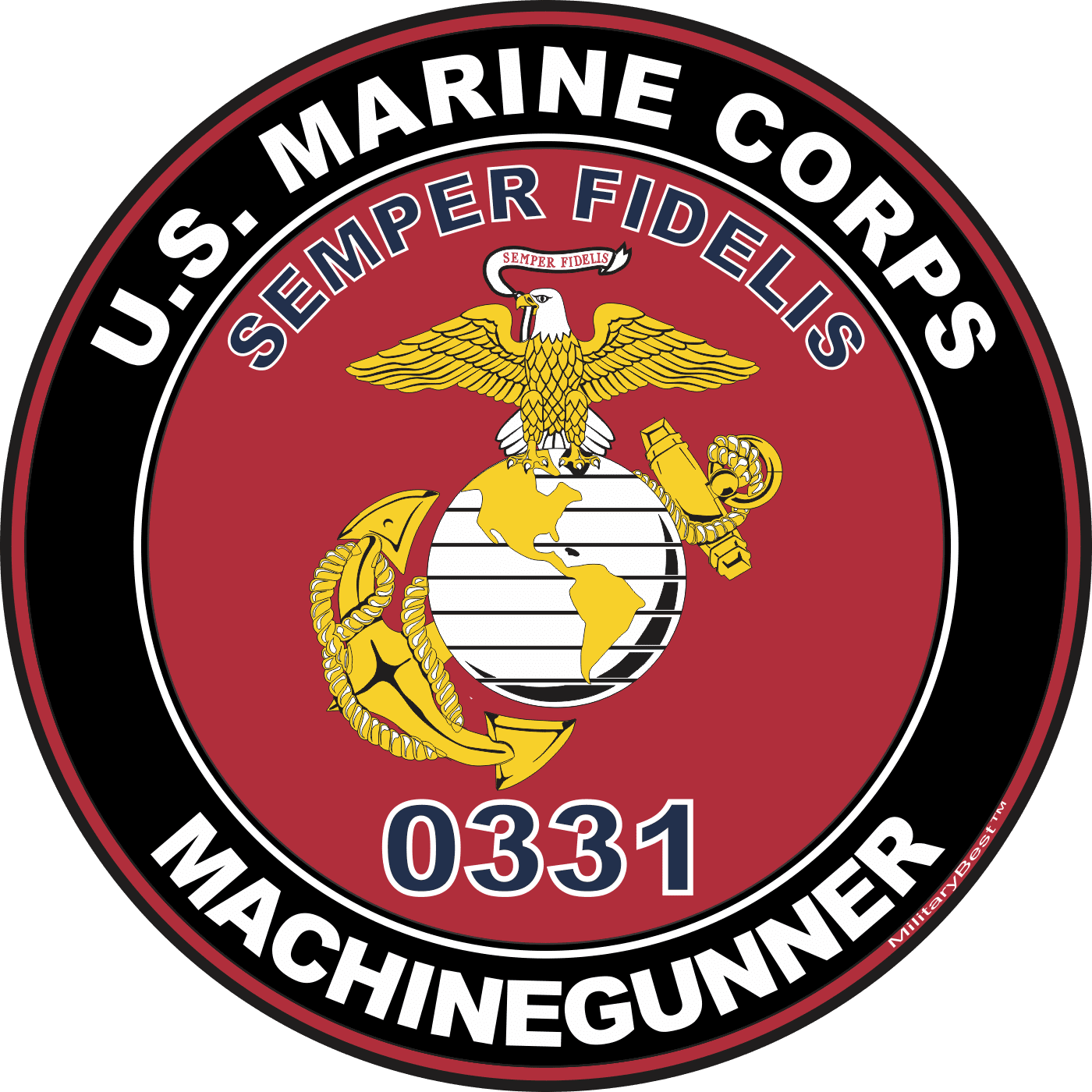 U.S.M.C. MOS 0331 Machinegunner Decal 8