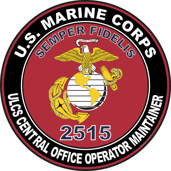 U.S.M.C. MOS 2515 ULCS Central Office Operator Maintainer Decal 3.8" - Red
