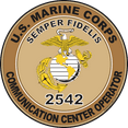 thumbnail image 1 of U.S.M.C. MOS 2542 Communication Center Operator Decal 3.8" - Desert Tan, 1 of 1