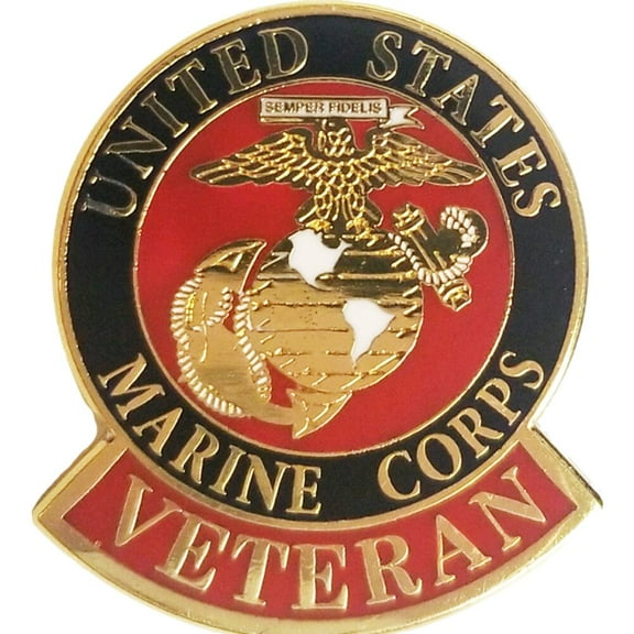 U.S.M.C. Veteran Pin 1"