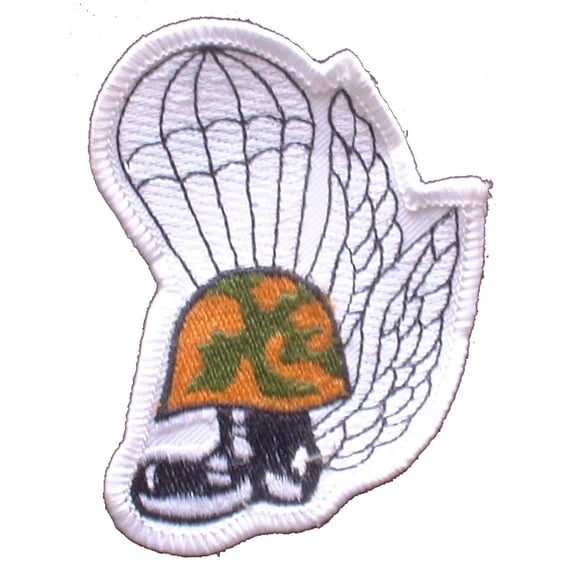 U.S.M.C. Vietnam Era Airborne Patch Black & White 3"