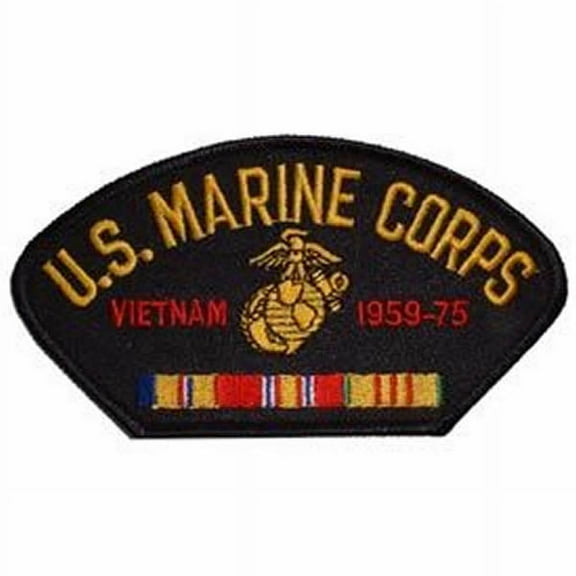 U.S. MARINE CORPS VIETNAM 1959-75 with Combat Action Ribbon and Eagle, Globe and Anchor PATCH - Color - Veteran Owned Business