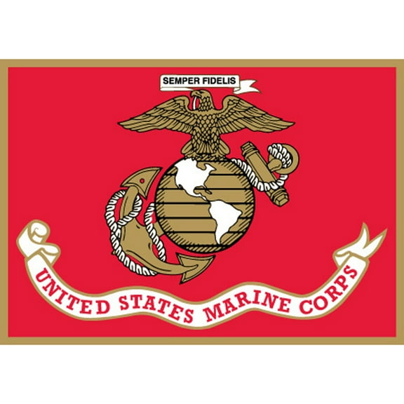 U.S. MARINES CORPS FLAG Large - Original Artwork, Expertly Designed PIN - 1.5"