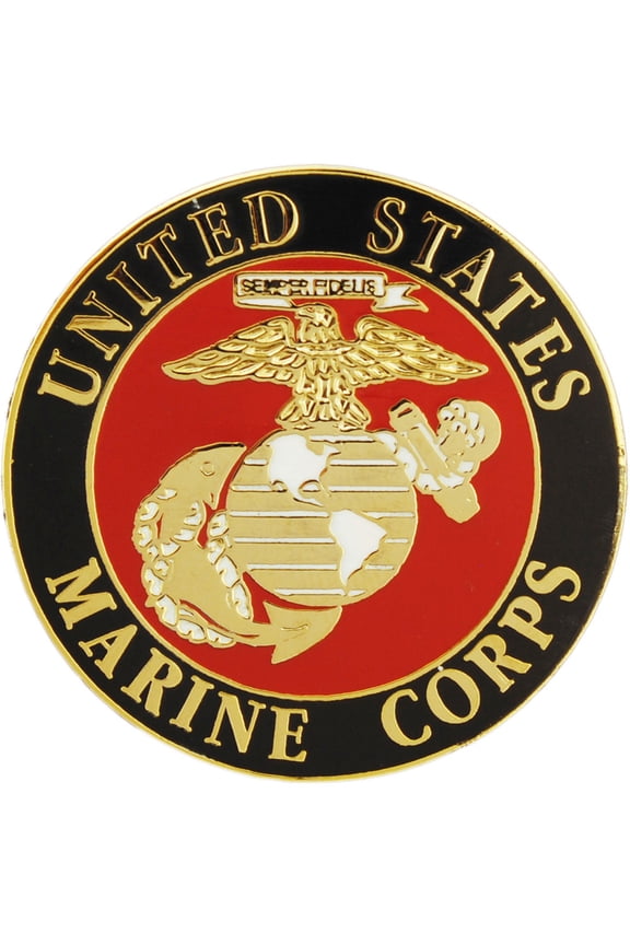 U.S. MARINES, USMC LOGO D REG - Original Artwork, Expertly Designed PIN - 1"