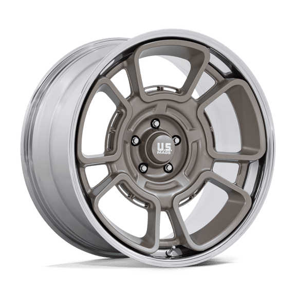 U.S. Mags Wheels - Flagstaff - 22in, Fusion Forged, Pewter W/ Chrome Lip, 22X9, 5X5.0, 15mm, 194933426324, SAEJ2530