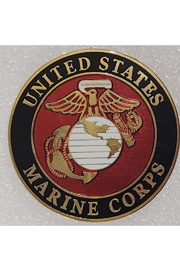 U.S. Marine Corps Badge Pin (Hat or Lapel), 1-1/2"D, By Mitchell Proffitt Comp.