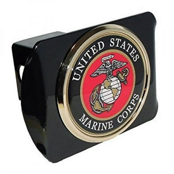 U.S. Marine Corps Seal All Metal USMC Black Hitch Cover
