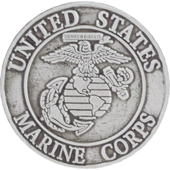 US Marine Corps Logo Pewter Military Lapel Pin