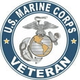 thumbnail image 1 of U.S. Marine Corps Veteran 3.8" Decal, 1 of 1