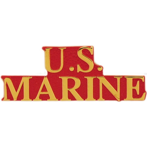 "U.S. Marine" Scripted Pin - Original Artwork, Expertly Designed, Enamel Lapel Pin - 1.375"