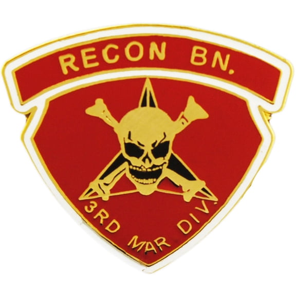 U.S. Marines, 3rd Marine Division Recon Battalion - Officially Licensed Originals, Lapel Pin- 1"