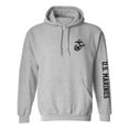 thumbnail image 1 of U.S. Marines Black Sleeve Print Adult Hooded Sweatshirt, 1 of 3