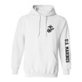 thumbnail image 1 of U.S. Marines Black Sleeve Print Adult Hooded Sweatshirt, 1 of 3