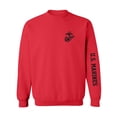 thumbnail image 1 of U.S. Marines Black Sleeve Print Crewneck Sweatshirt, 1 of 3