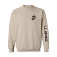 thumbnail image 1 of U.S. Marines Black Sleeve Print Crewneck Sweatshirt, 1 of 3
