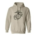 thumbnail image 1 of U.S. Marines "Eagle, Globe and Anchor" Adult Hooded Sweatshirt, 1 of 3