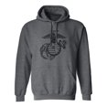 thumbnail image 1 of U.S. Marines "Eagle, Globe and Anchor" Adult Hooded Sweatshirt, 1 of 3