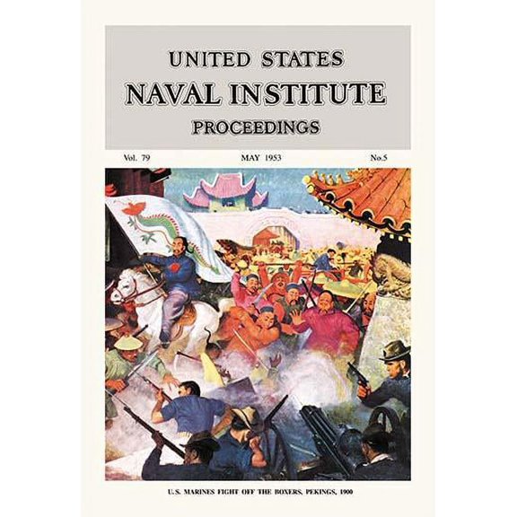 U.S. Marines Fight Off the Boxers-Fine Art Canvas Print (20" x 30")