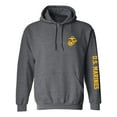 thumbnail image 1 of U.S. Marines Gold Sleeve Print Adult Hooded Sweatshirt, 1 of 3