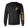 thumbnail image 1 of U.S. Marines Gold Sleeve Print Adult Long Sleeve T-shirt, 1 of 3