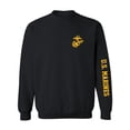 thumbnail image 1 of U.S. Marines Gold Sleeve Print Crewneck Sweatshirt, 1 of 3